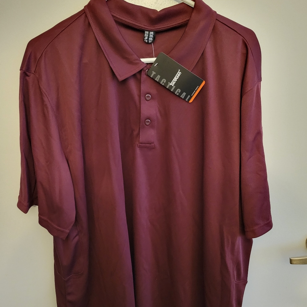 Burgundy men's polo